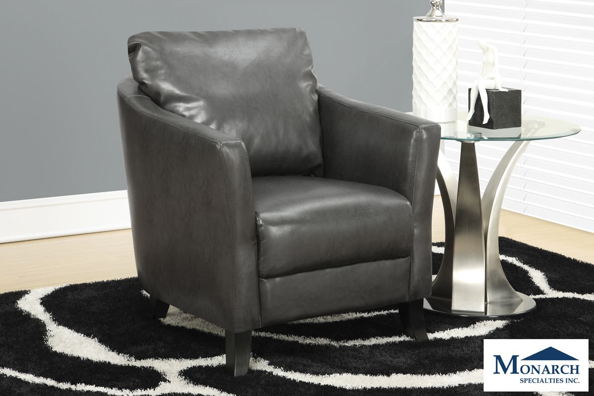 Charcoal grey accent chair, style 8021