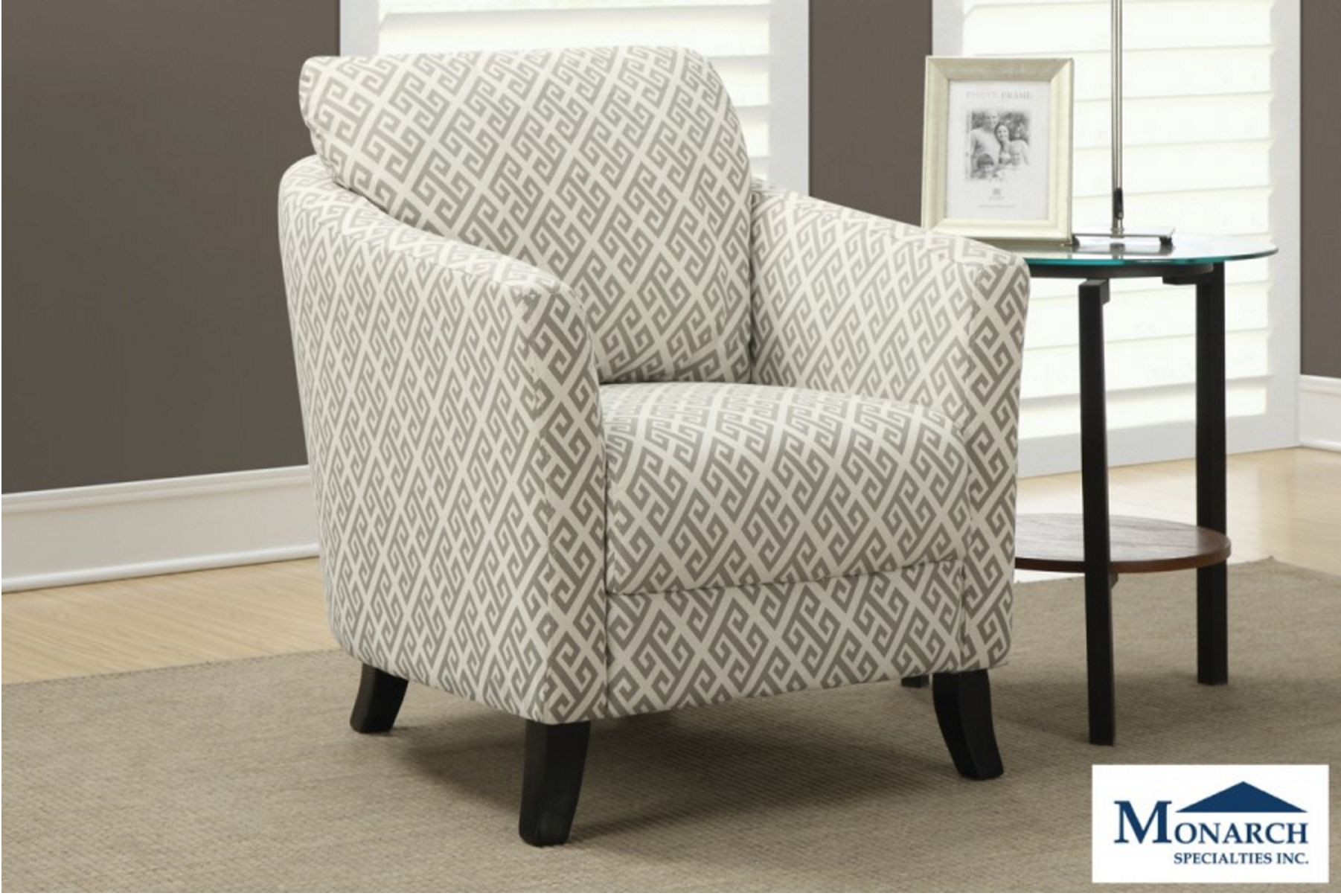 Club chair with deep seat and nail-head trim